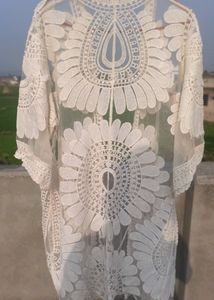 Cotton+Georgette Net Shrug