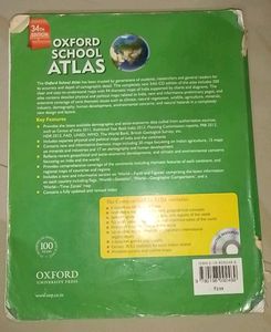 OXFORD SCHOOL ATLAS 34 GEOGRAPHY WORLD MAP STUDENT