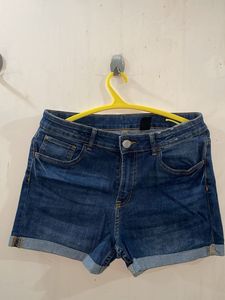 Denim Roll Cuff Shorts