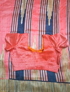 Pink Lightweight Saree With Stitched Blouse