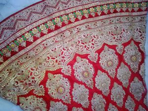 pretty red  bridal lehnga.