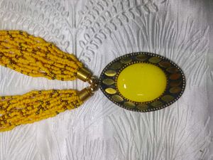 Yellow Beaded Necklace