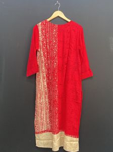 Max Women Red Kurti | Bust 38 | Length 42