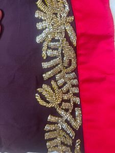 Elegant Embroidered Blouse and saree 💕😍