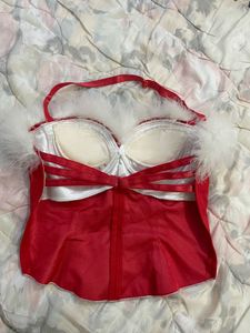 Red Furr Corset