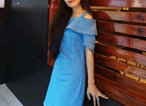 Demin Off-Shoulder Dress