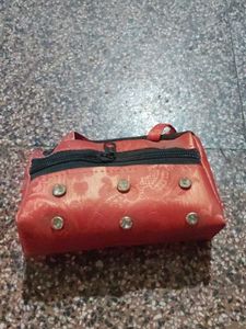 Red Embellished Pouch