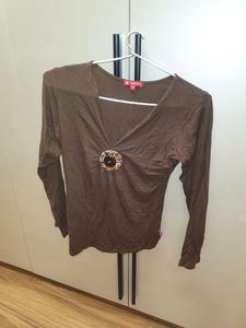 Brown Long Sleeve Top