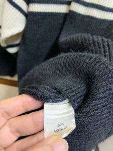 Oversized Striped Knit Sweater
