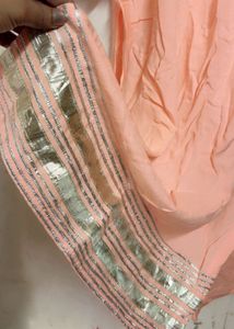 Peach Kurta Sharara Pant Set