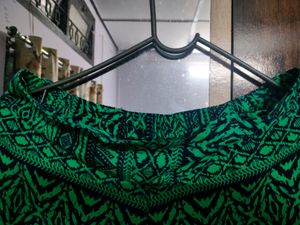 Boho Green Patterned Palazzo Pants