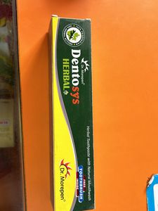 herbal toothpaste and brush free inside the box