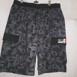 Floral Print Cargo Shorts