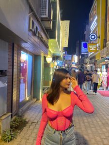 Pink Long Sleeve Corset Top