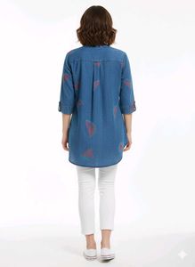 Denim  colour Tunic Top
