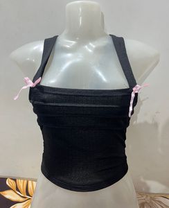 Shein Back Tie Up Bow Top ❤️