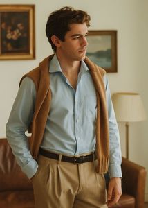 Peter England: Light Blue Button-Down Shirt