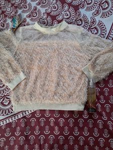 Fuzzy Knit Long Sleeve Top
