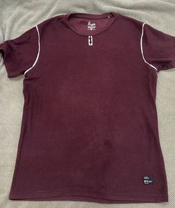 Maroon Henley T-Shirt