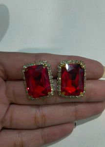 Ruby Red Statement Earrings