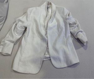 White Linen Blazer