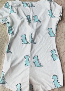 Cute Comfy Dino Night Romper