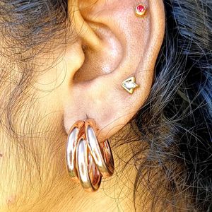 Rose Gold Hoops
