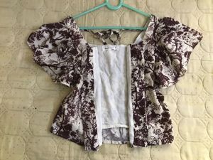 Cute Brown Top Size Xs