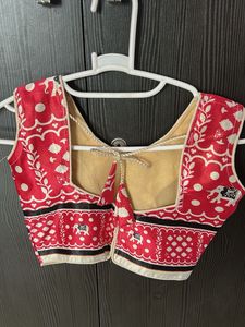 Red &amp; White Printed Dress