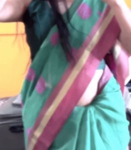 Green Pink Saree