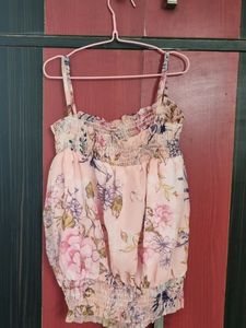 New Ajio Self Design Strap Top