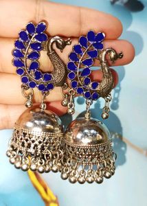 Peacock Jhumka Earrings