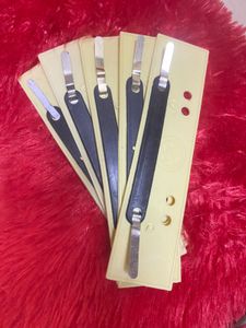 Vintage Yellow File Fasteners - Set of 5
