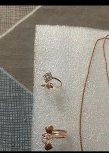 Set Of Two Rings&amp;Necklace