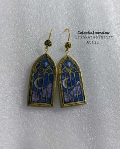 Handmade Celestial Ornate Window Earrings