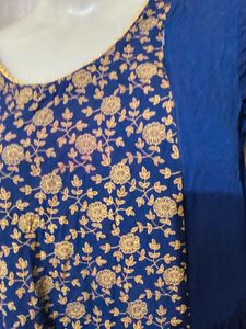 Blue Floral Print Dress