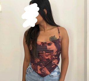 Unique Graphic Print Tank Top