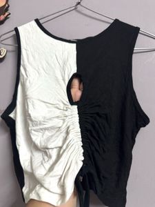 ruched cut out detailing top
