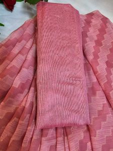 Pink Zigzag Saree