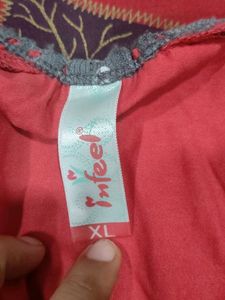Grey And Red t-shirt For Women