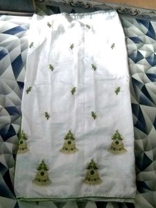Beautiful Qasida Work Cotton Saree