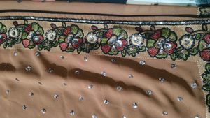 Embroidered Saree with stitch Blouse