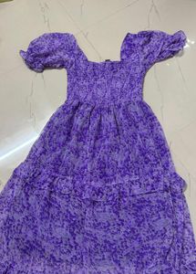 Purple Tiered Maxi Dress