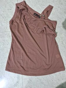 Ruffled One-Shoulder Top