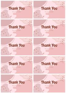 100Thank You Cards Customized