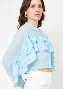Ruffle Crop Shirt