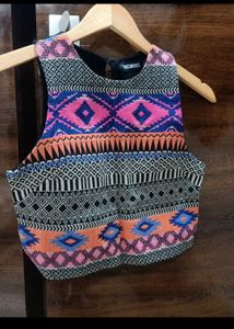 Patterned Crop Top