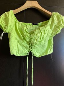 Shein Lime Green Crop Top