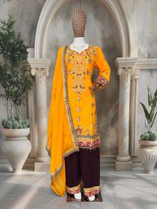 Wedding Wear Kurti Pant Sett