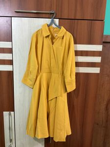 Chic Yellow Shirt Dress